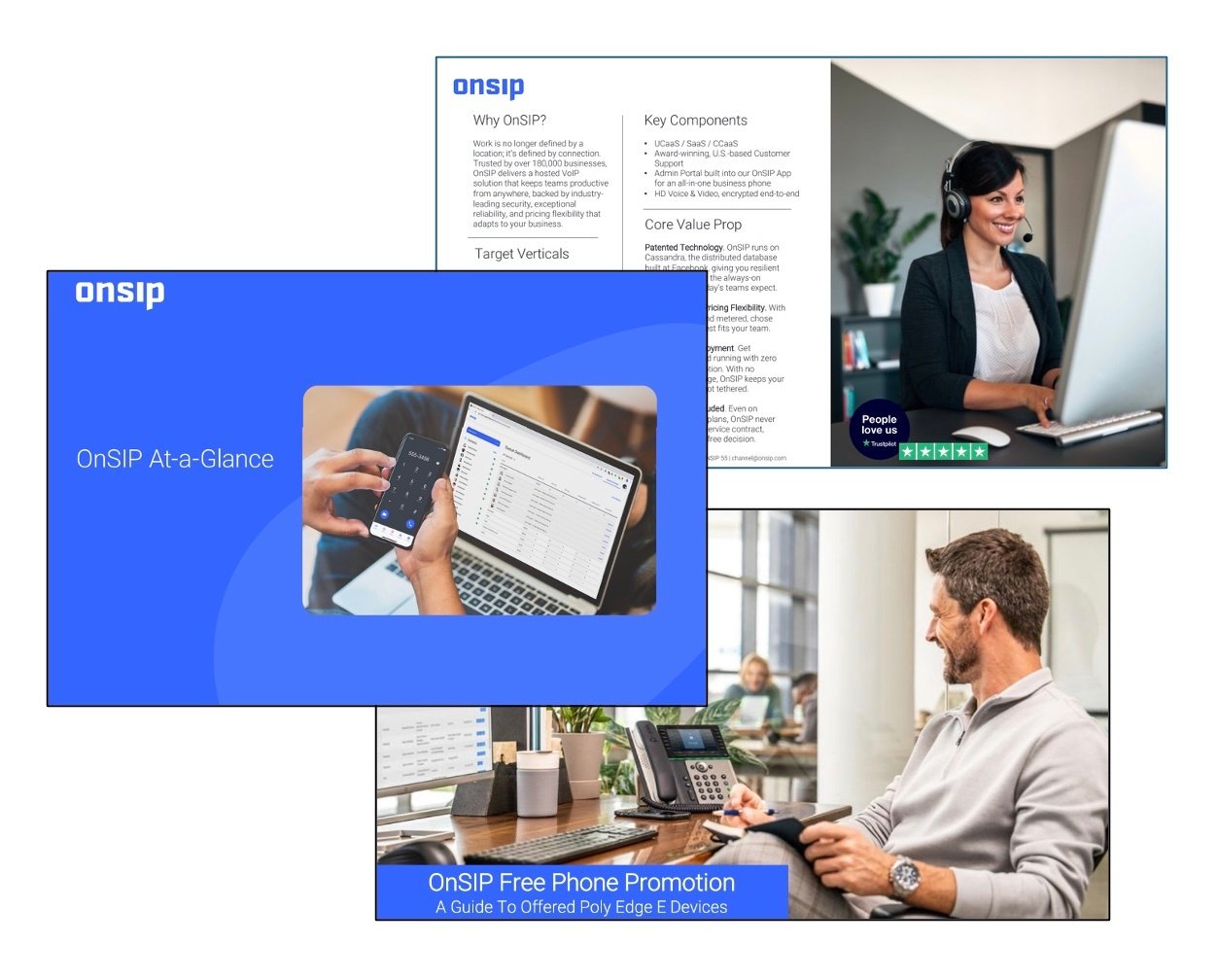 Sample of documents included in the OnSIP Partner Kit