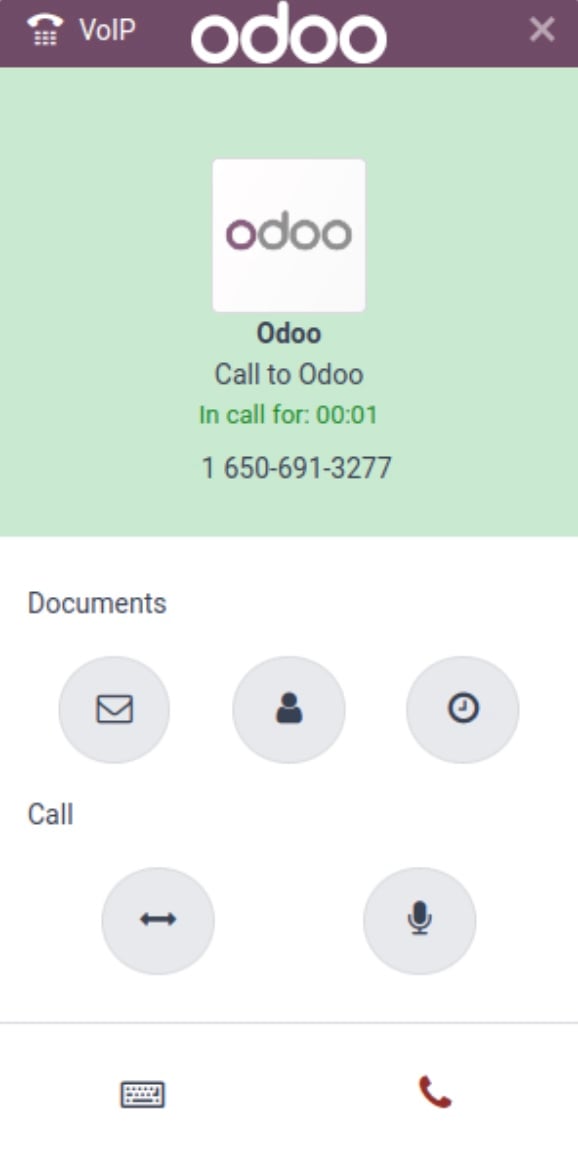 Odoo-OnSIP integration